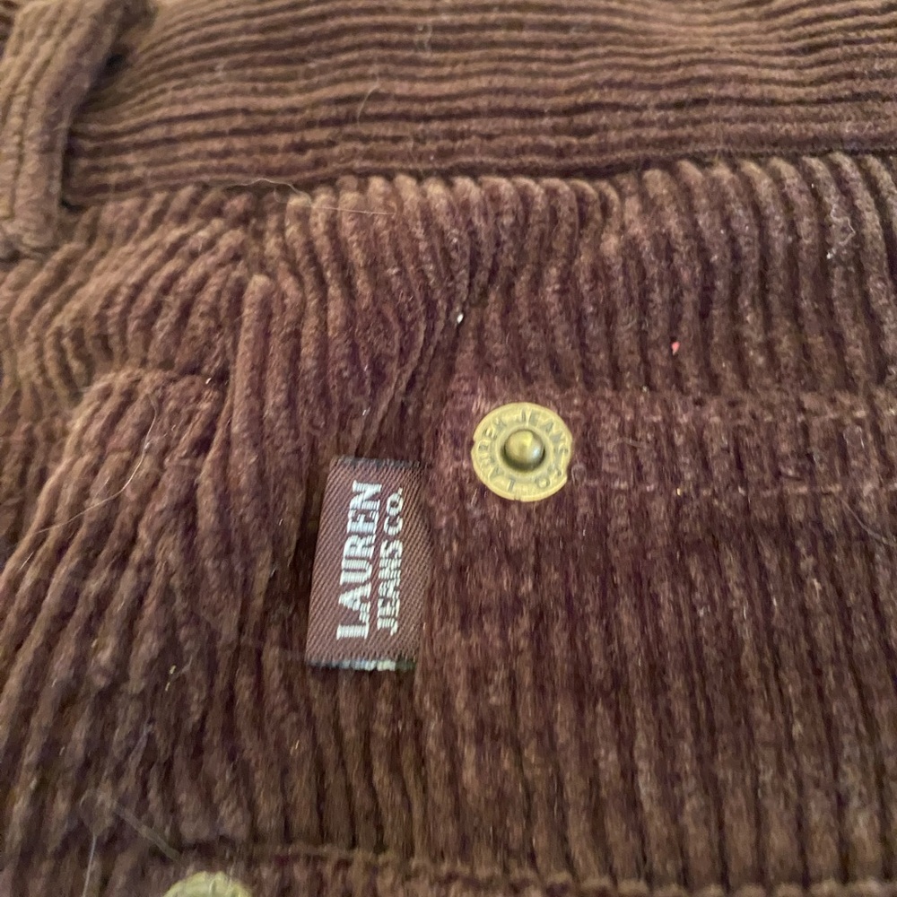 Ralph Lauren Double RL Brown Corduroy women  size 16